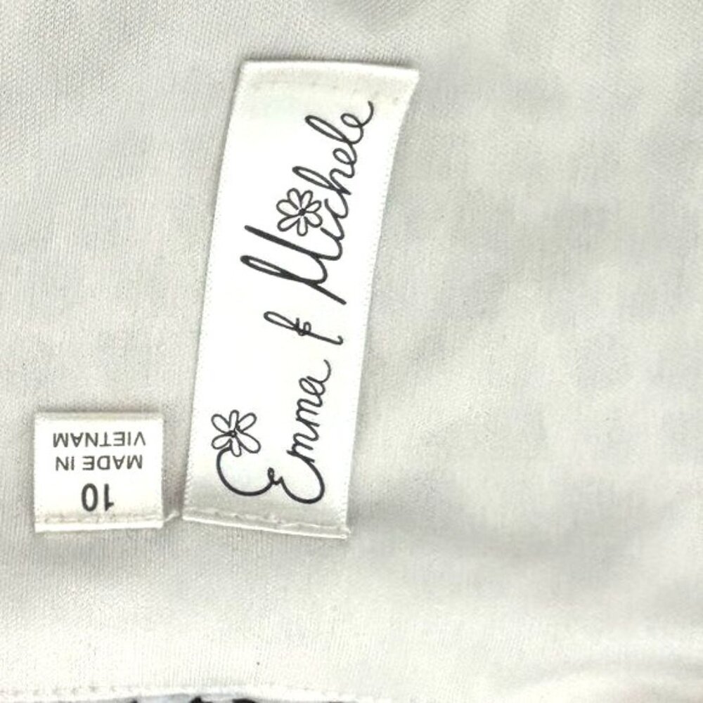 Emma & Michelle Dress 10 Abstract Scoop Neck A-line Clean Girl Preppy Soft Girl - Picture 3 of 12